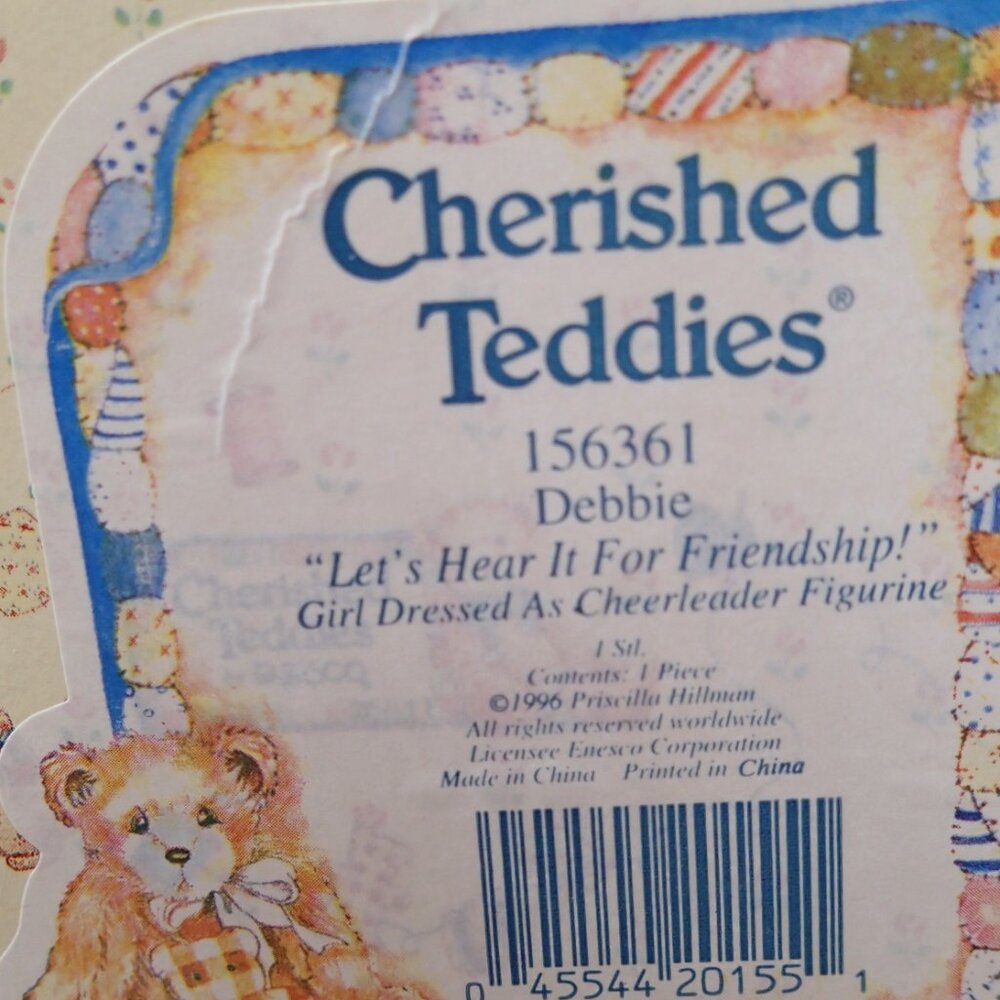 Debbie "Let's Hear It For Friendship" Cheerleader Cherished Teddies Figure - Picture 3 of 7